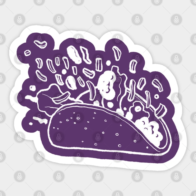 Spilled Taco Sticker by Sketchy